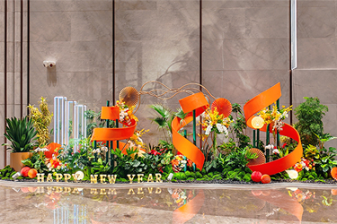 国际航运大厦元旦植物造景