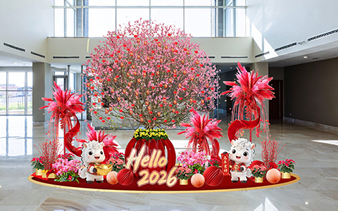 春节“氛围组”上线！丽芳园林2026马年年花美陈造景出炉