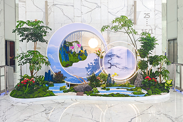 立白大厦2026中秋绿植造景