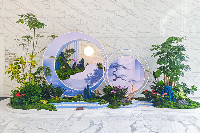 立白大厦2026中秋绿植造景