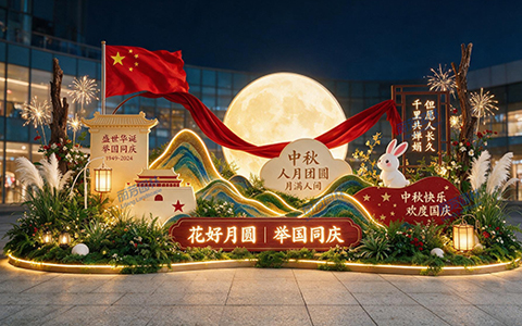 花好月圆·举国同庆：丽芳园林2026双节花卉美陈正式上线